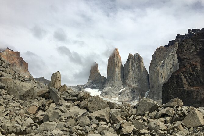 Base of Torres del Paine Hike y Excursion - Cuevas del Milodon and the park gate moment at Cuernos del Paine