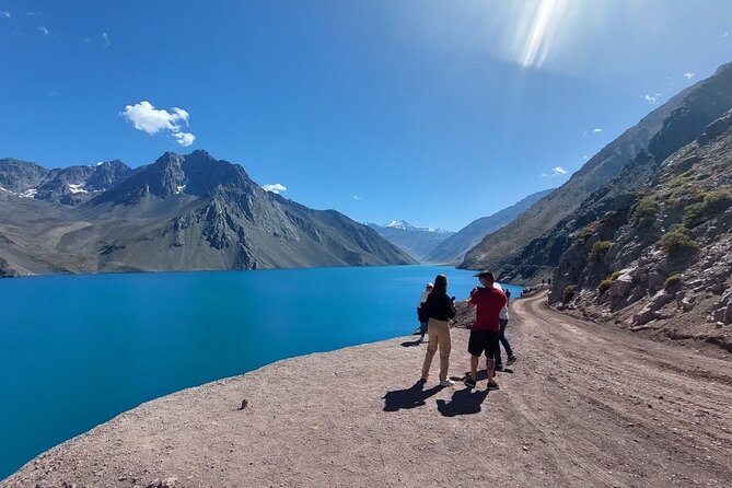 Cajón del Maipo Yeso Reservoir Shared Tour - Stop 2 at Embalse El Yeso: turquoise water with snow-capped backdrops