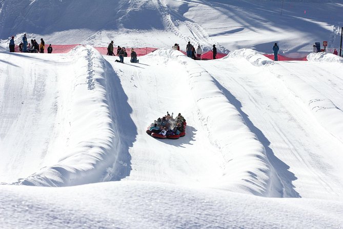 Day in the snow. Farellones snow park - A winter day above Santiago, built for convenience