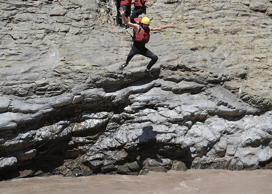 From Santiago: Rafting in the Maipo Canyon - Optional salto de la fe: the 3+ meter cliff jump if conditions allow