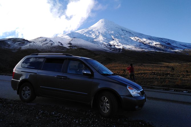 Private Day tour Petrohue Falls, Osorno Volcano & Puerto Varas - Stop 1 at Petrohue: lava rapids, easy walking, and the view to Osorno