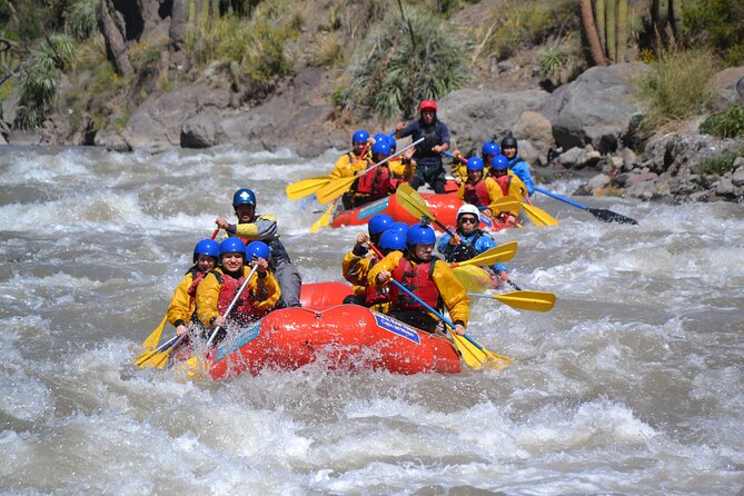Rafting Adventure in the Maipo Cajon - Getting set up at Cajon del Maipo, Vertical Rafting Route