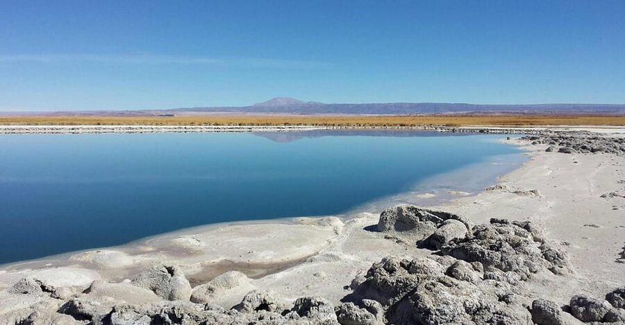 San Pedro de Atacama: Cejar Lagoon, Tebenquiche & Ojos Salar - Ojos del Salar: twin sinkholes and that oasis illusion