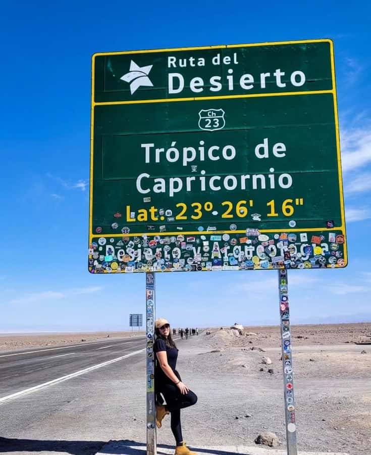 San Pedro de Atacama: Piedras Rojas and Lagunas Altiplanica - Trópico de Capricórnio photo stop and the return to town