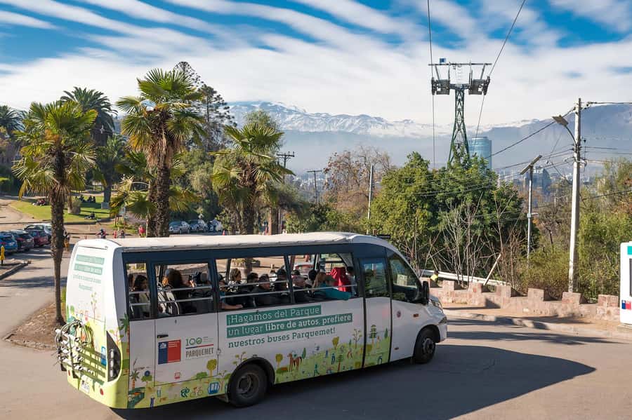 Santiago: 2-Day Hop-On Hop-Off Bus Ticket and Cable Car - Plaza de la Aviación and the Mapocho River edge