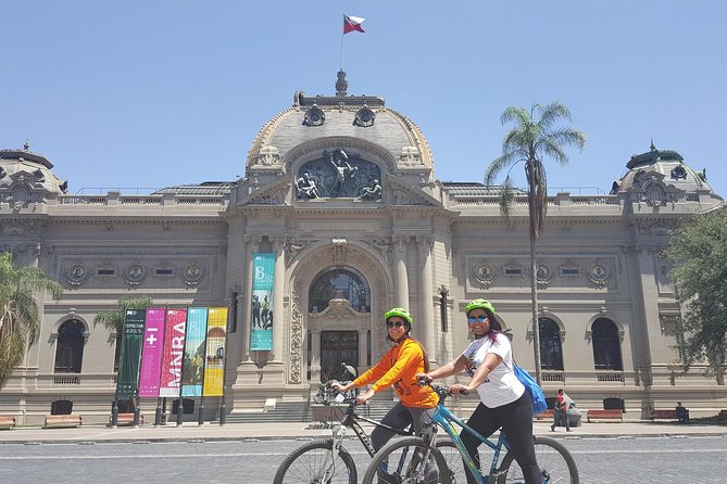 Santiago Center Cultural Bike Tour - Pedaling from the Metropolitan Park edge toward downtown Santiago