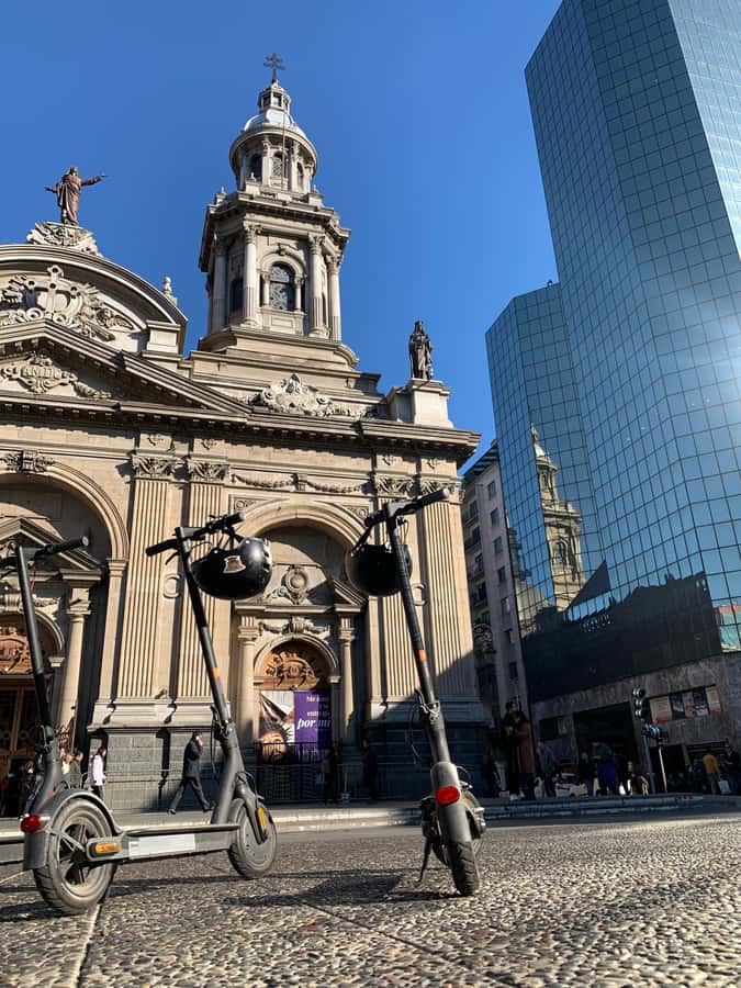 Santiago: Electric Scooter City Tour with Lunch - Meet Daniel Bustos and the scooter setup that keeps it comfortable
