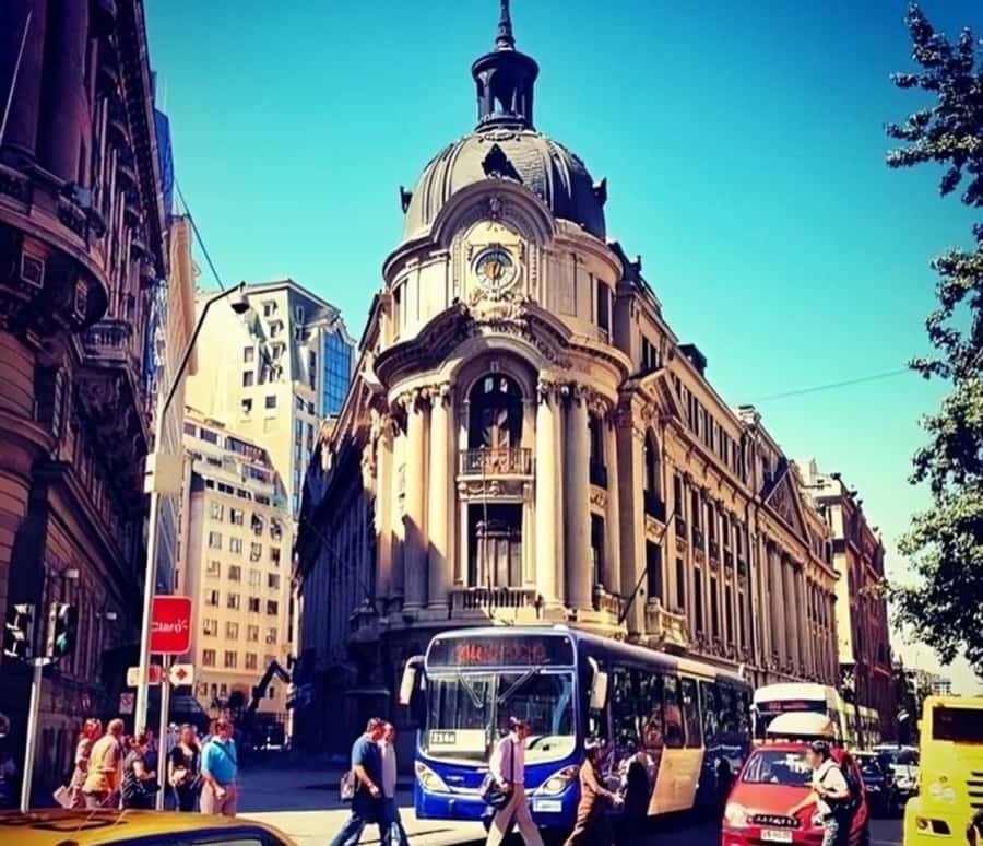 Santiago : Must-See Sites Walking Tour With A Guide - Stock Exchange (1893) and the official-building corridor