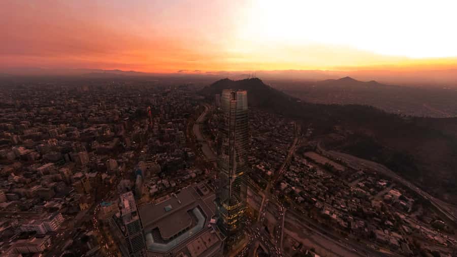 Santiago Sunset: Places where you will see the best sunsets - Templo Baháí de Sudamérica: postcards with Andes air