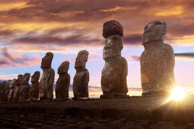Sunrise in Tongariki on Easter Island Rapa Nui - Timing and weather: the sunrise part is the gamble