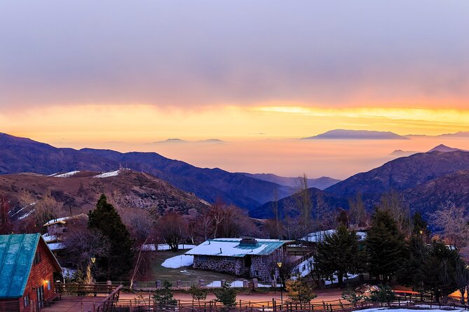 Sunset in the Andes Mountains - Valle Nevado Stop: Gondola Views and the Ski-Resort Scale