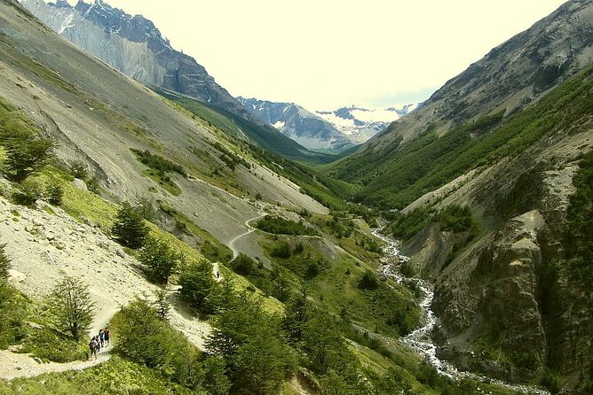 Trekking Base Torres del Paine - The Steep Slope to the Lagoon Edge and the Torres View